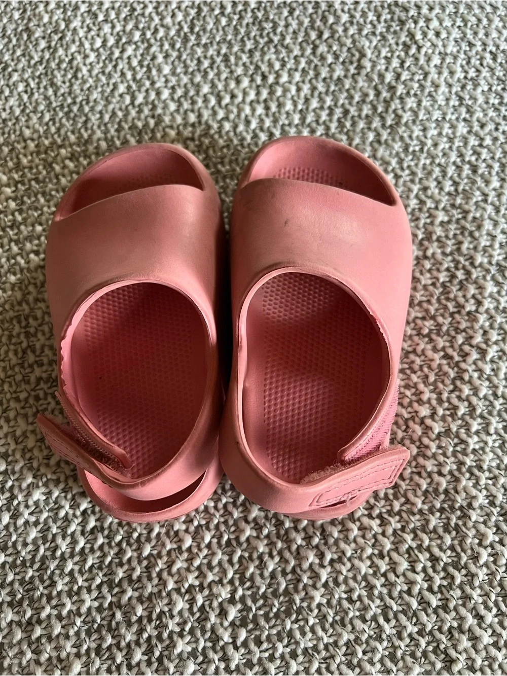 wonder nation Coral Pink Kids Slide Sandals with Heel Strap